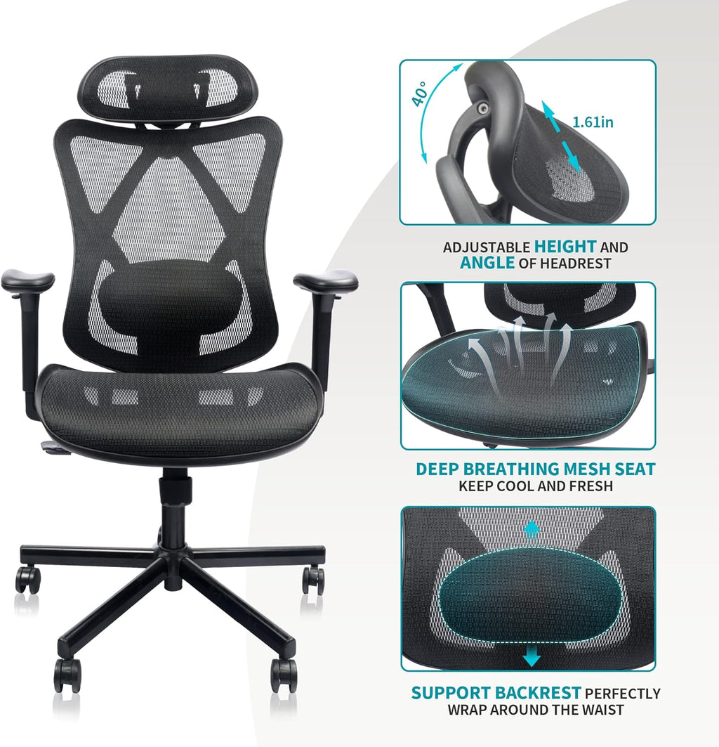 Apex Mesh Ergonomic High-Back Office Chair