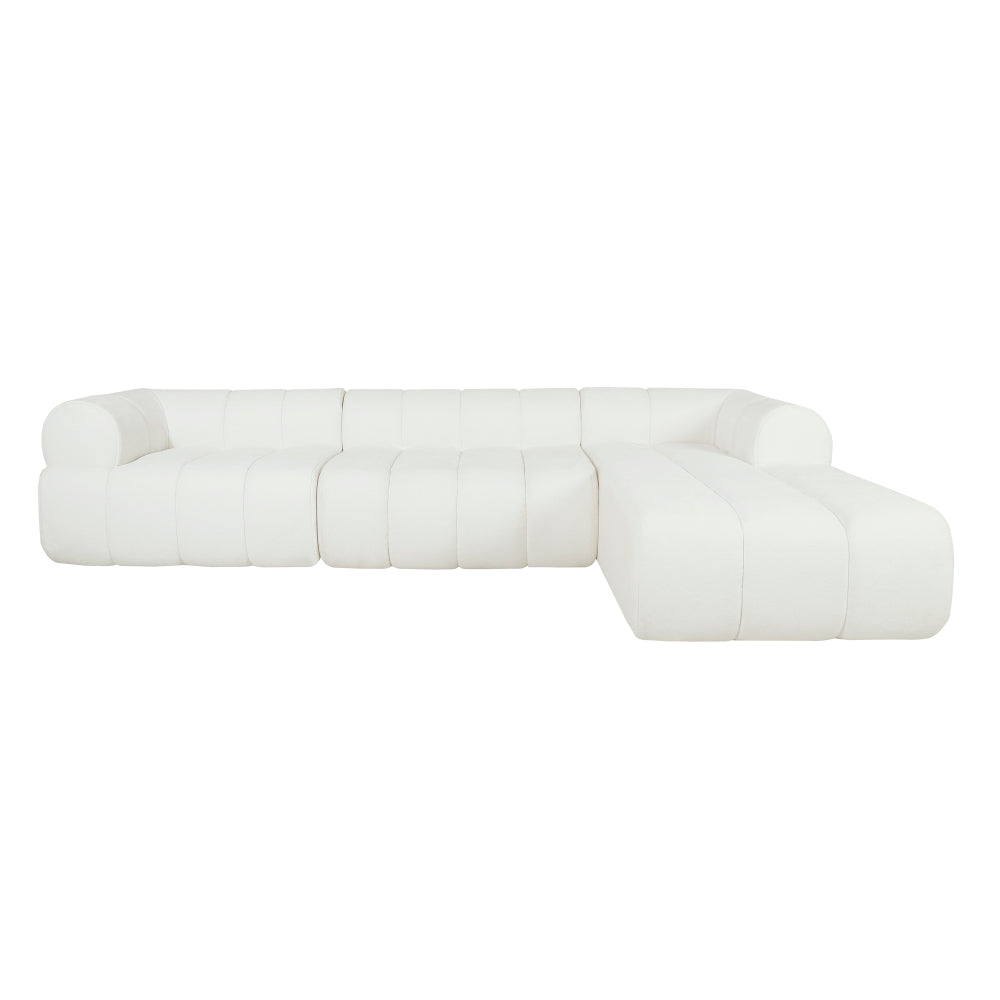 122" Modern L-Shaped Modular Sectional Sofa | 2-Piece Chaise Lounge Set | High-Resilience Fully Compressed Foam | No Internal Wood Frame | Stain & Pilling Resistant | No Assembly Required | Living Room, Bedroom, Home Office | Beige/Gray/Espresso/Oran