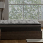 Twin/Queen/King — 12" Hybrid Medium Firm Mattress | Pocketed Coil Innerspring + Cooling Gel + Memory Foam | Knitted Breathable Top Panel | Low Motion Transfer | CertiPUR-US Certified | Bedroom | Black/Gray