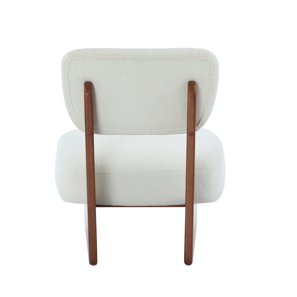 Modern Beige Lounge Chair with Polyester
