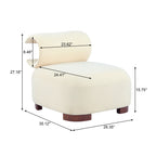 Modern Beige Polyester Accent Chair for Living
