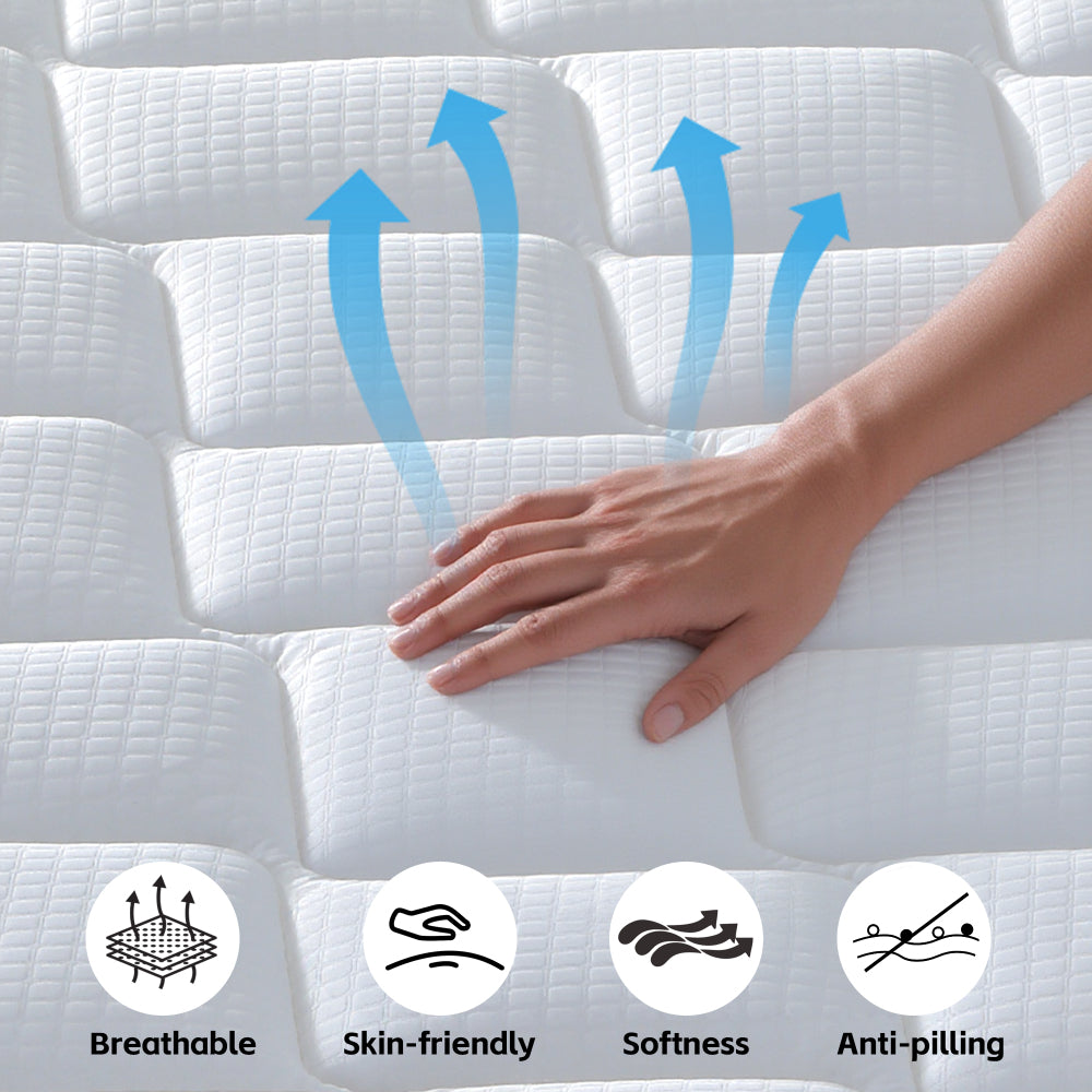 10" Full/Queen/King Hybrid Innerspring Mattress | Individually Wrapped Pocket Coils + Memory Foam | Medium Firm | Pressure Relief & Motion Isolation | CertiPUR-US Certified | Bedroom