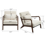 Mid Century Modern Accent Chair with Wood Frame