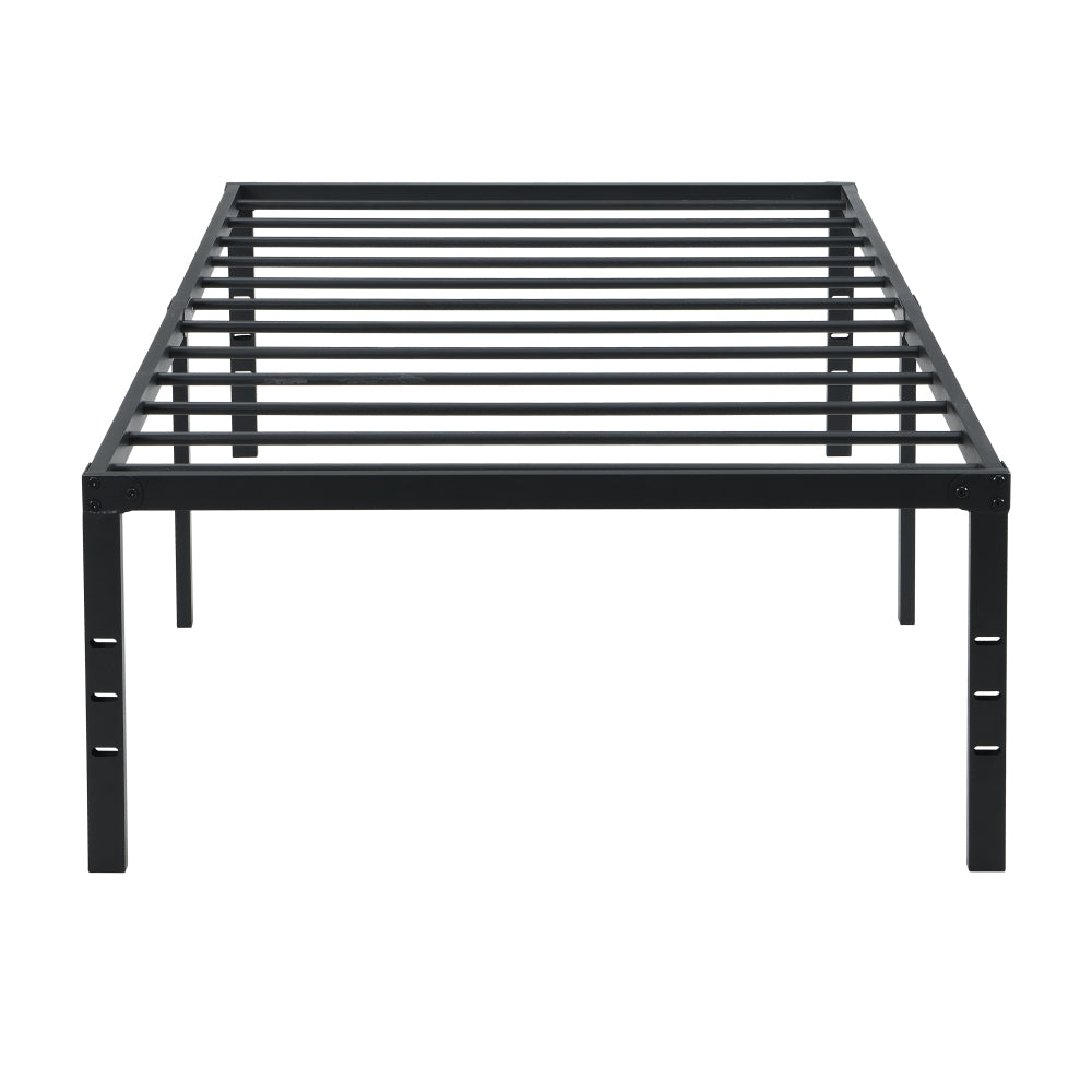 Twin/Full/Queen/King Size Heavy Duty Metal Platform Bed Frame | 750 lbs Steel Slat Support | No Noise No Shaking | Under-Bed Storage Space | Quick & Easy Assembly | Black
