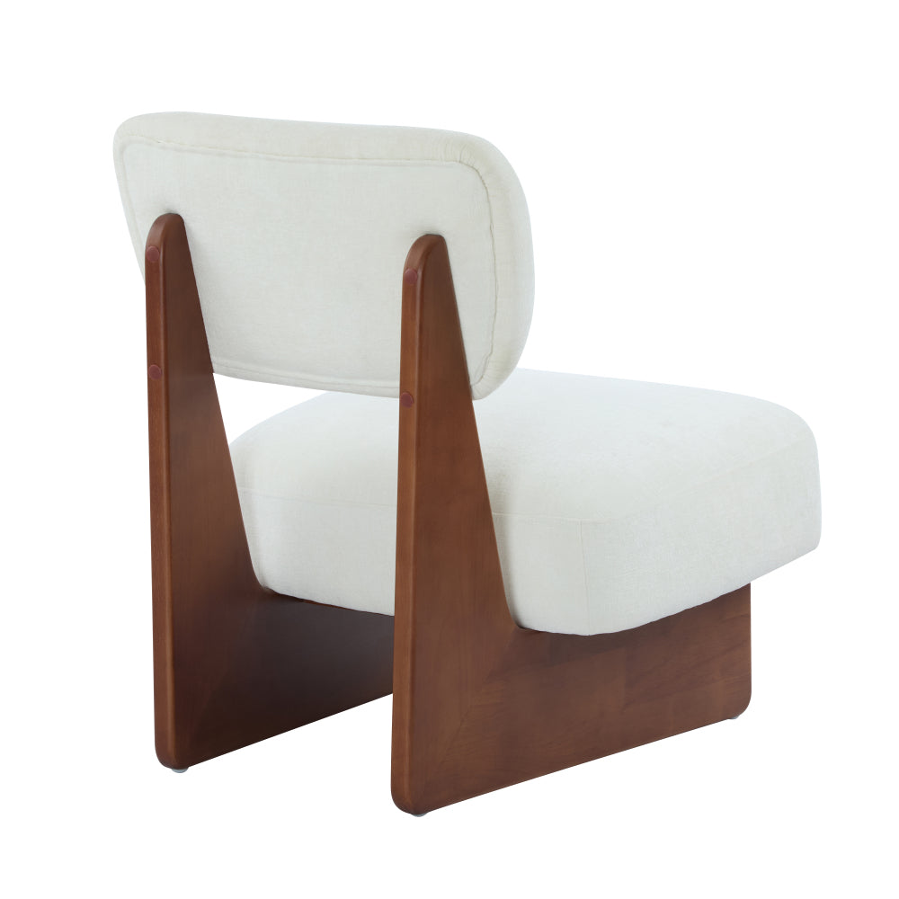 Modern Beige Lounge Chair with Polyester