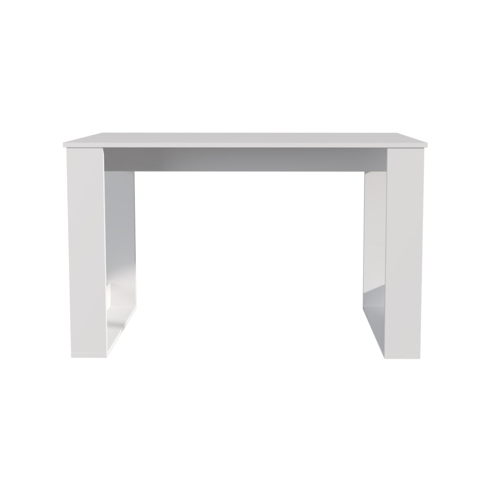 Oviedo 120 Writing Desk — 47" Spacious Work Surface | Modern Minimalist Design | Sturdy MDF Construction with Smooth Finish | Space-Saving Home Office Desk | Study, Bedroom, Apartment | White