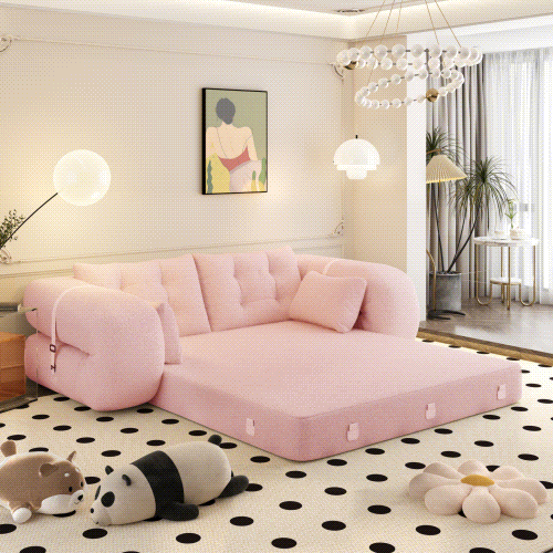 78.7" 3-in-1 Foldable Floor Sofa Bed