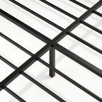 Oak King Floating Bed Frame with LED Lights, Wave Curve Wood Texture Bed with Heavy Duty Metal Slats - No Box Spring Needed.