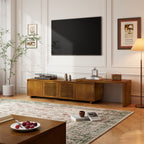 63" Mid-Century Modern Extendable TV Stand