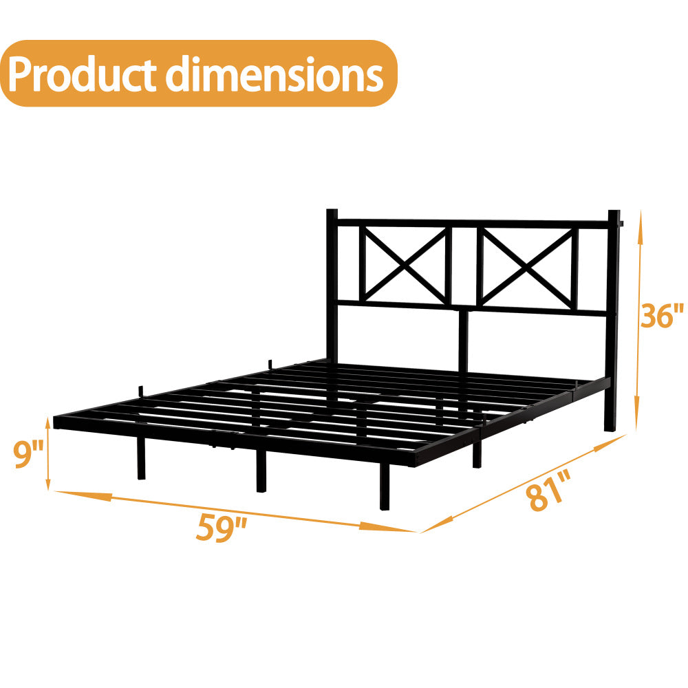 Floating Metal Platform Bed