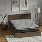 Twin/Queen/King — 12" Hybrid Medium Firm Mattress | Pocketed Coil Innerspring + Cooling Gel + Memory Foam | Knitted Breathable Top Panel | Low Motion Transfer | CertiPUR-US Certified | Bedroom | Black/Gray