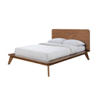 Walnut Color Eastern King Size Bed Solid wood