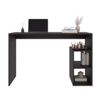 Office Desk with Storage and Minimalist Design — 47" W x 20.5" D x 29.8" H | Modern Computer Desk with Built-In Open Shelving | Generous Tabletop | Particle Board | Home Office, Apartment & Compact Workspace | Wenge