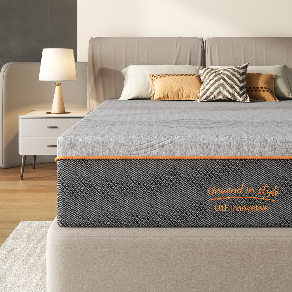 Twin/Full/Queen/King — 12" Memory Foam Mattress | Green Tea & Charcoal Infused | Pressure-Relieving | Breathable Cooling Layers | Fiberglass Free | CertiPUR-US & OEKO-TEX Certified | Bedroom | Black