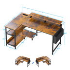 47" L-Shaped Gaming Desk