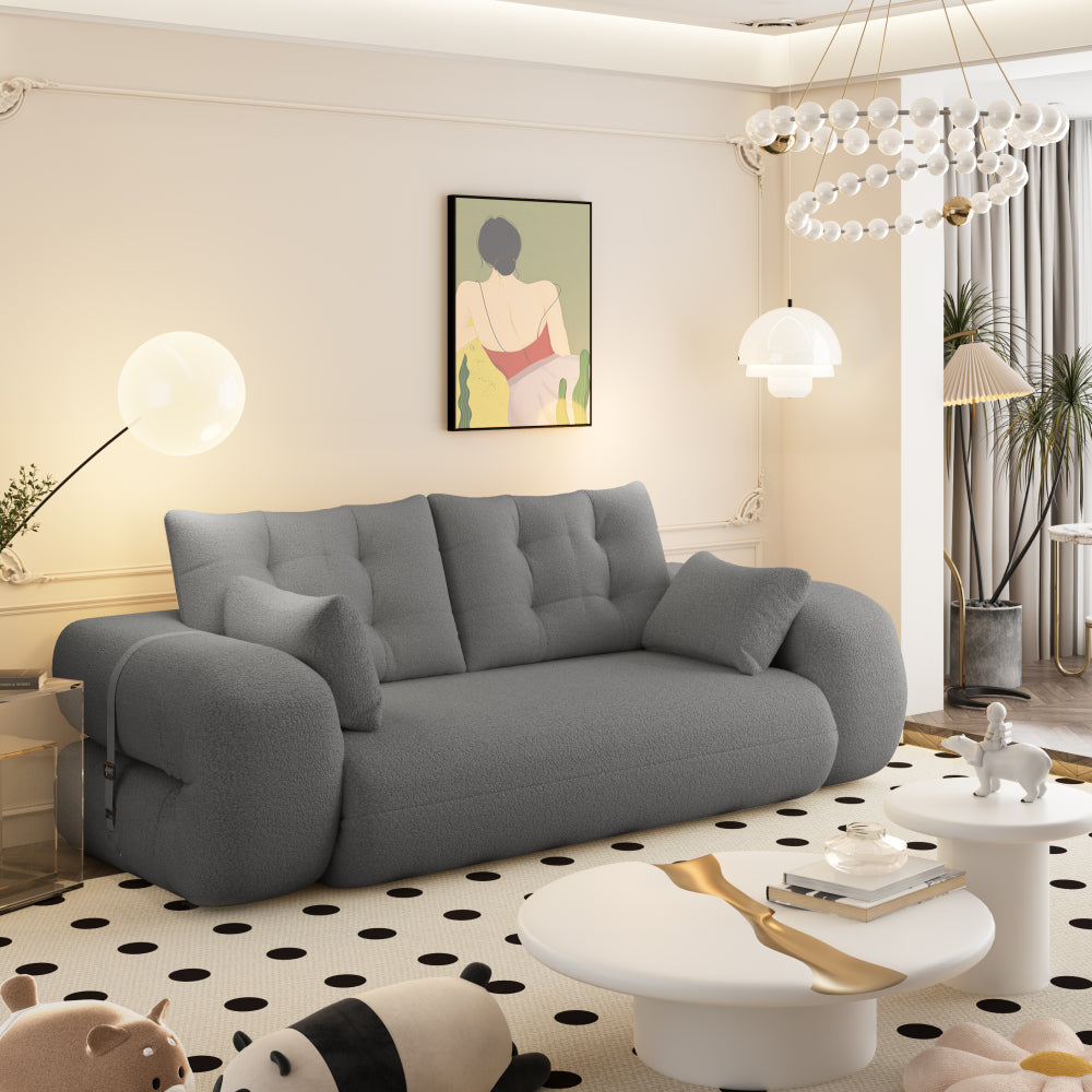 78.7" 3-in-1 Foldable Floor Sofa Bed