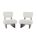 Modern Beige Lounge Chair with Polyester
