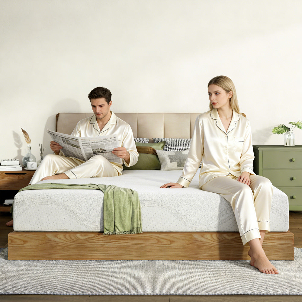 Twin/Full/Queen/King | 12" Memory Foam Mattress | Cooling Green Tea Gel | Dual-Layer High-Density Foam | Removable Washable Cover | CertiPUR-US Certified | Bedroom, Guest Room, Dorm | White