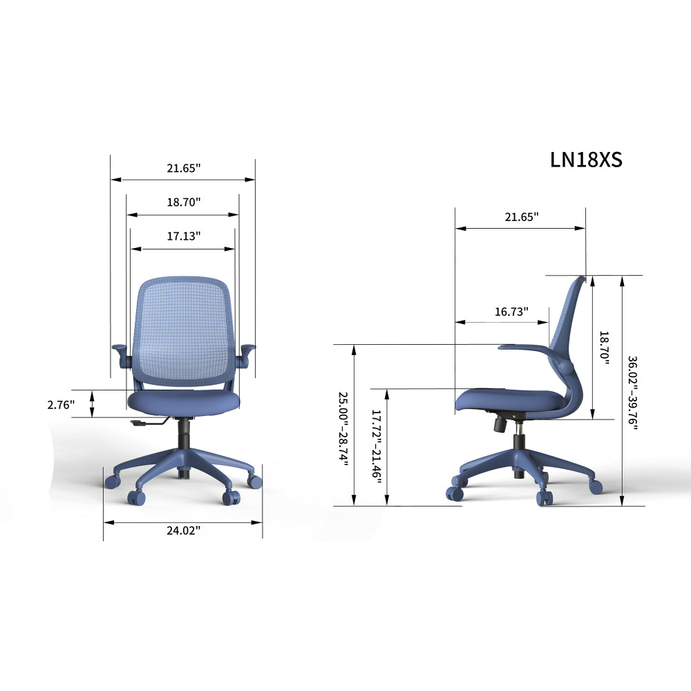 Ergonomic High-Back Mesh Office Chair | 350 lbs Capacity | Flip-Up Armrests | 10-Layer Curved Molded Foam Seat | Butterfly Upright Lock | SGS Class 3 Gas Lift | Fireproof | Home Office | Purple/Yellow/Green/Blue/Red