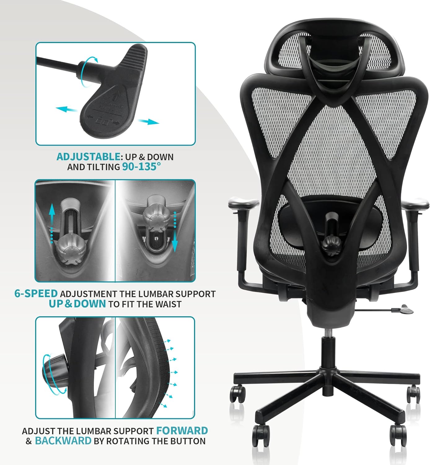Apex Mesh Ergonomic High-Back Office Chair
