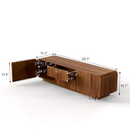 58''Tv Console With Mid Century Unique Spiral