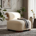 Modern Beige Polyester Accent Chair for Living