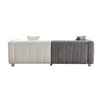 83.46" Modern Bubble Modular 3-Seat Velvet Sofa | Ergonomic Cushion Back Design | High-Density Foam Fill | Sturdy Wood Frame + 6 Metal Legs | 750 lbs Capacity | Versatile Configuration | Living Room, Bedroom | White-Gray/Blue/Pink/Black/Gray/Green/Wh