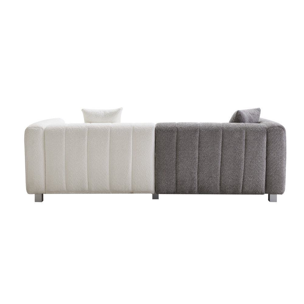 83.46" Modern Bubble Modular 3-Seat Velvet Sofa | Ergonomic Cushion Back Design | High-Density Foam Fill | Sturdy Wood Frame + 6 Metal Legs | 750 lbs Capacity | Versatile Configuration | Living Room, Bedroom | White-Gray/Blue/Pink/Black/Gray/Green/Wh