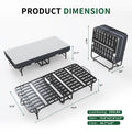 Extra Long Folding Bed for Tall People, Heavy-Duty 450lbs Capacity Rollaway Guest Bed with 5" Memory Foam Mattress