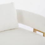 Modern Loveseat Sofa | Luxurious Gold Square Metal Legs | High-Rebound Foam + Ergonomic Design | Teddy/Velvet Upholstery | Dressing Area, Reception Room, Office, Living Room | White/Black/Pink/Green/Gray/Lilac