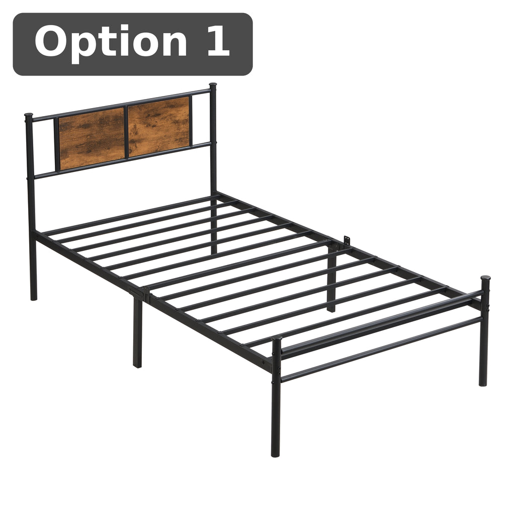 Option 1: Rustic Frame + Soft Mattress