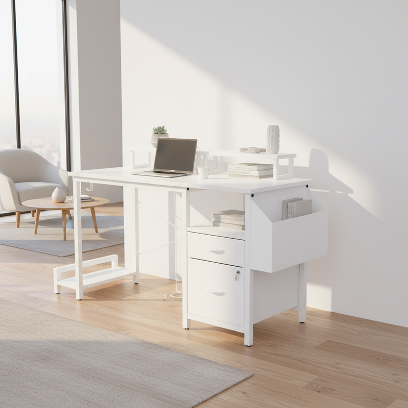 47.3"office desk with power outlet
