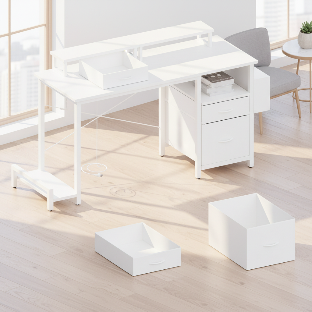 47.3"office desk with power outlet