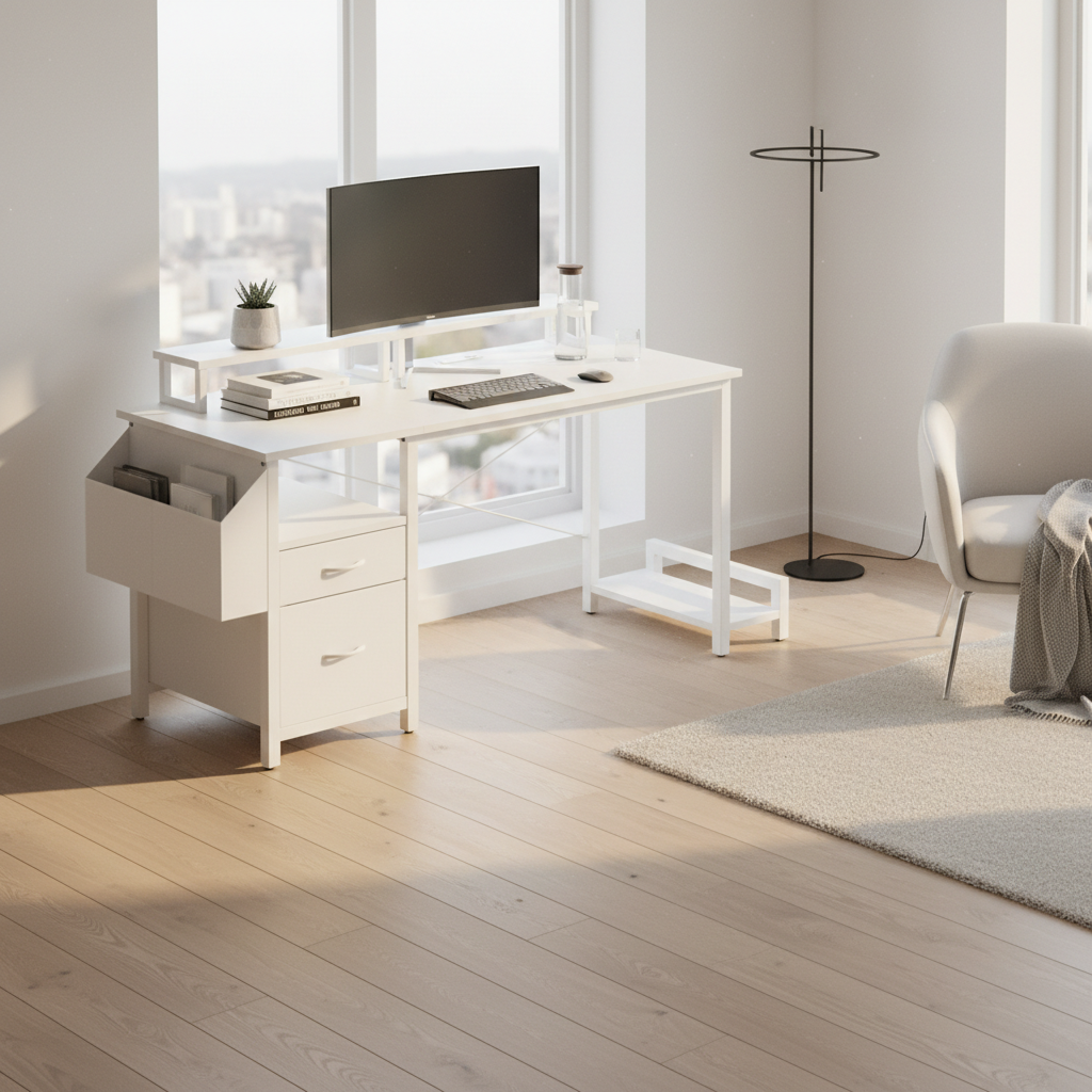 47.3"office desk with power outlet