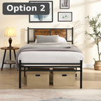 Option 2: Rustic Frame + Dark Mattress