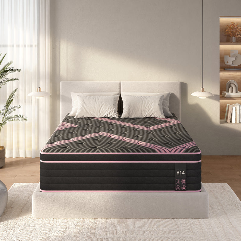 10 Inch - Queen/ King | Noir H14 Hybrid Pocket Spring Mattress